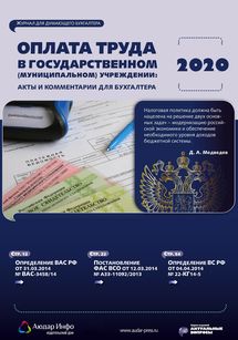 Оплата труда в государственном (муниципальном) учреждении: акты и комментарии для бухгалтера №10 2020