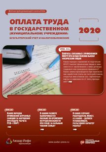 Оплата труда в государственном (муниципальном) учреждении:  бухгалтерский учет и налогообложение №2 2020