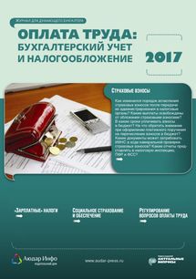 Оплата труда: бухгалтерский учет и налогообложение №1 2017